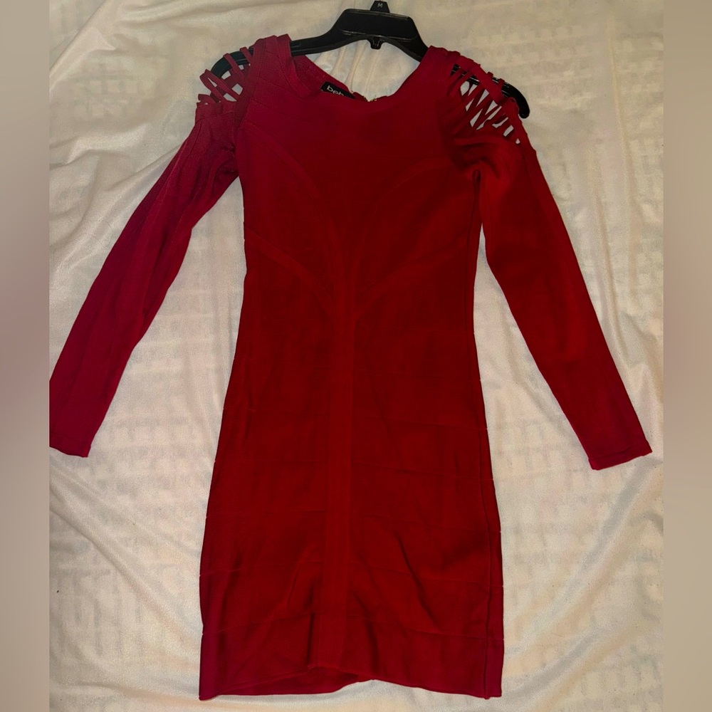 Red short dress
